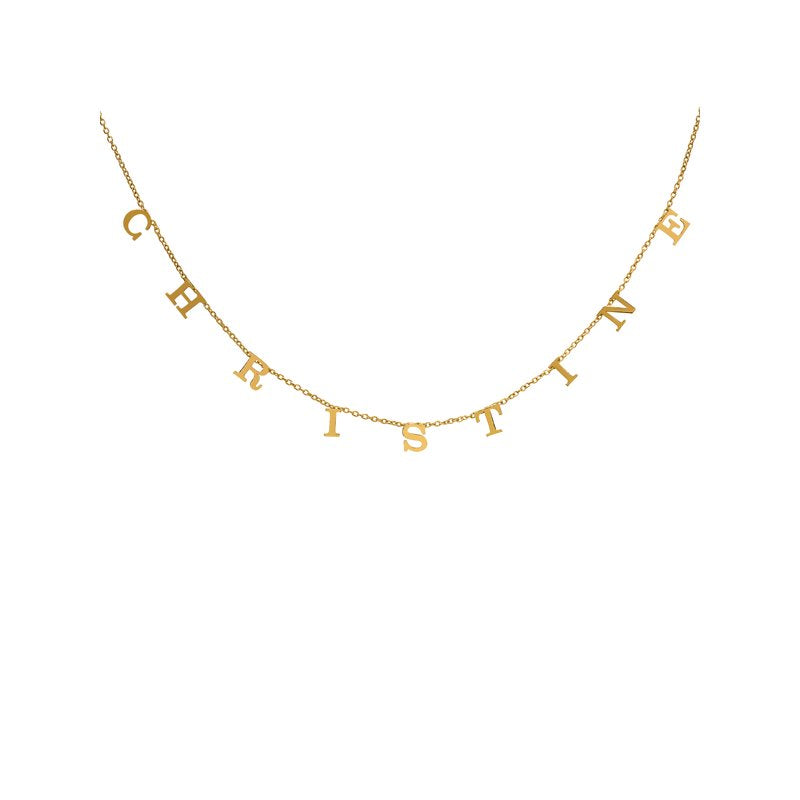 Personalized Initials Necklace - Custom Name Pendant in Sterling Silver or Gold
