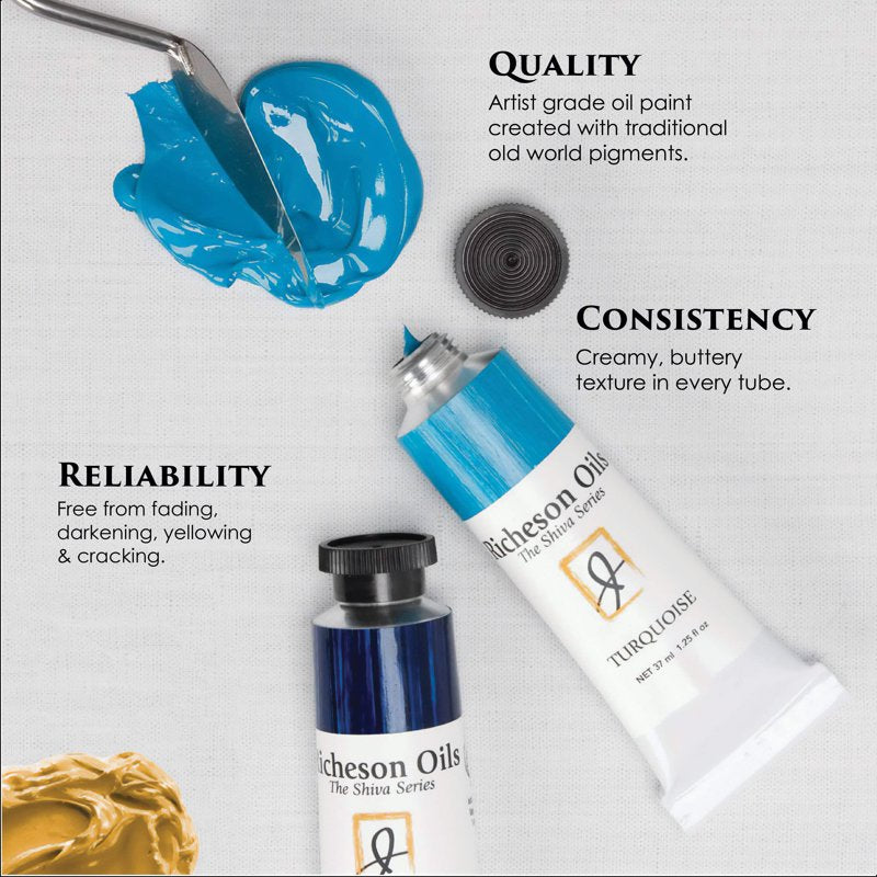 Oil Paint Set - 6 Color Introductory Artist Quality Palette