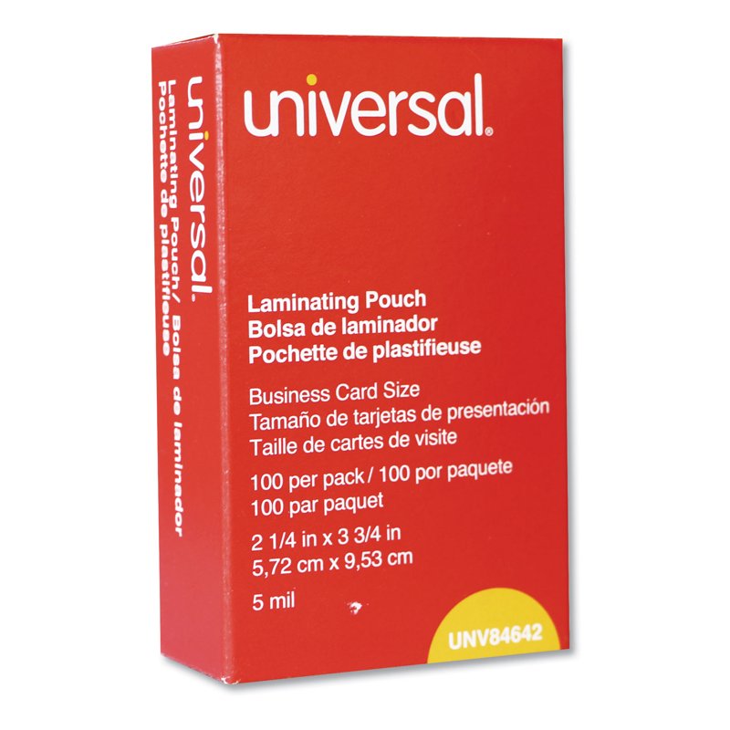 Universal Laminating Pouches 5 Mil Clear Matte 3.75x2.25 inch 100 Pack