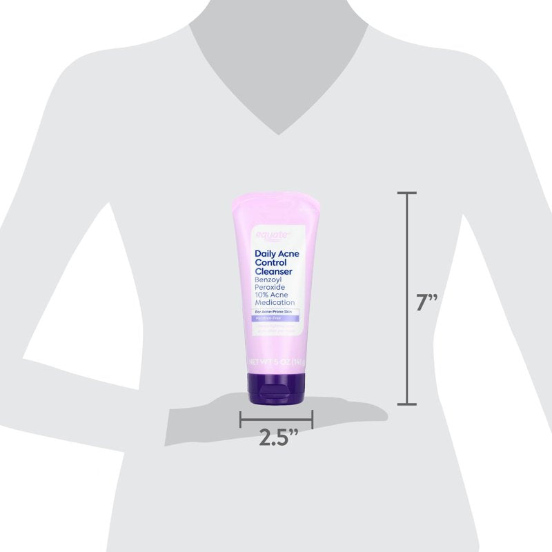 Acne Face Cleanser with Benzoyl Peroxide 10% - 3 Pack, 5 oz Each