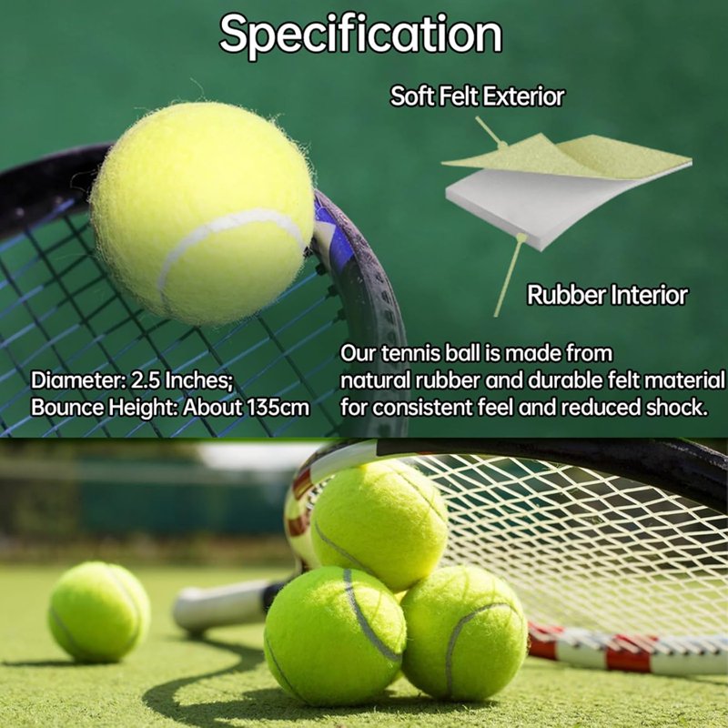 Multicolor Tennis Balls 30 Pack - Durable Practice & Training Balls for Dogs and Sports