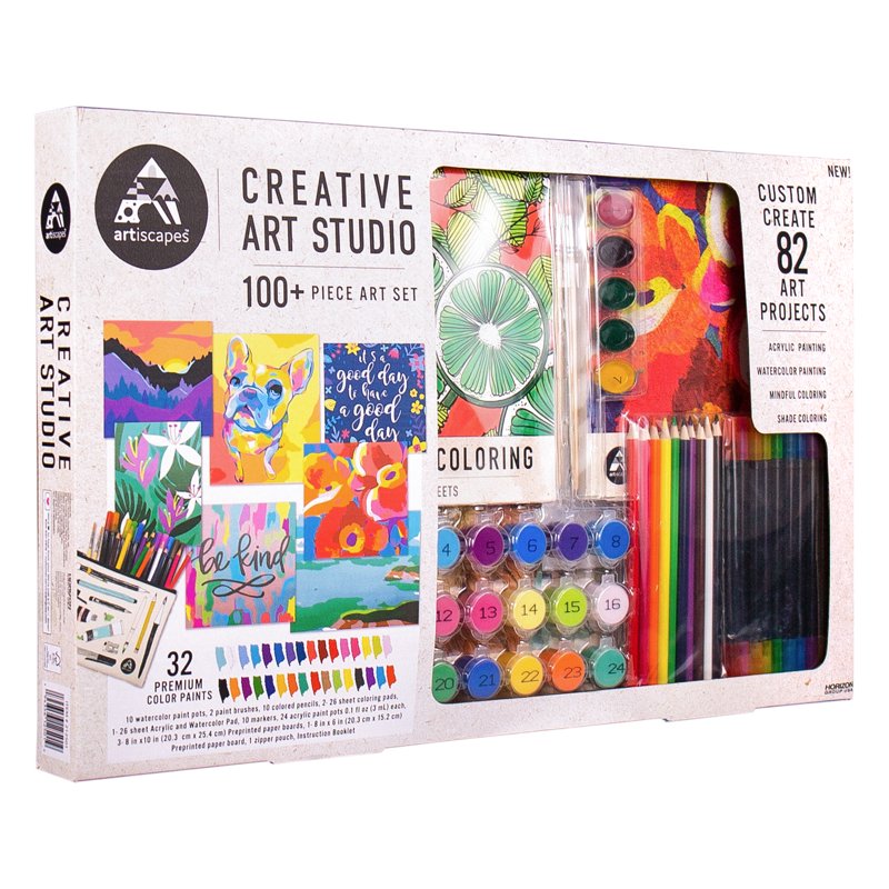 Creative Art Set with 140 Pieces for Kids and Teens - Drawing, Painting & Coloring