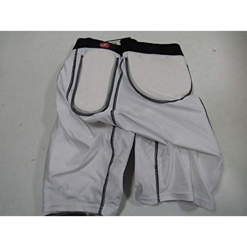 Youth Football Girdle with 5 Padding Layers - White, X-Large Size