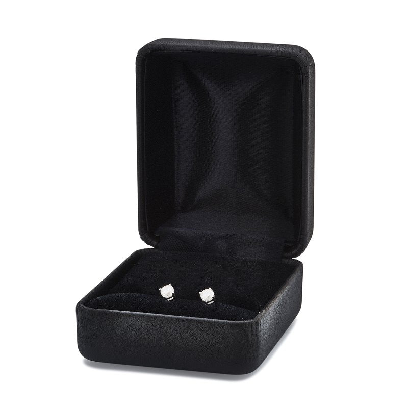1/4 Carat Total Weight White Diamond Sterling Silver Stud Earrings
