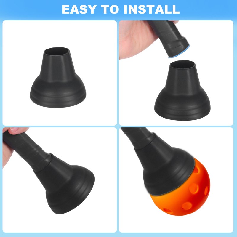 Pickleball Ball Retriever Set, Silicone Upper Suction Cup Grabber - 4 Pack