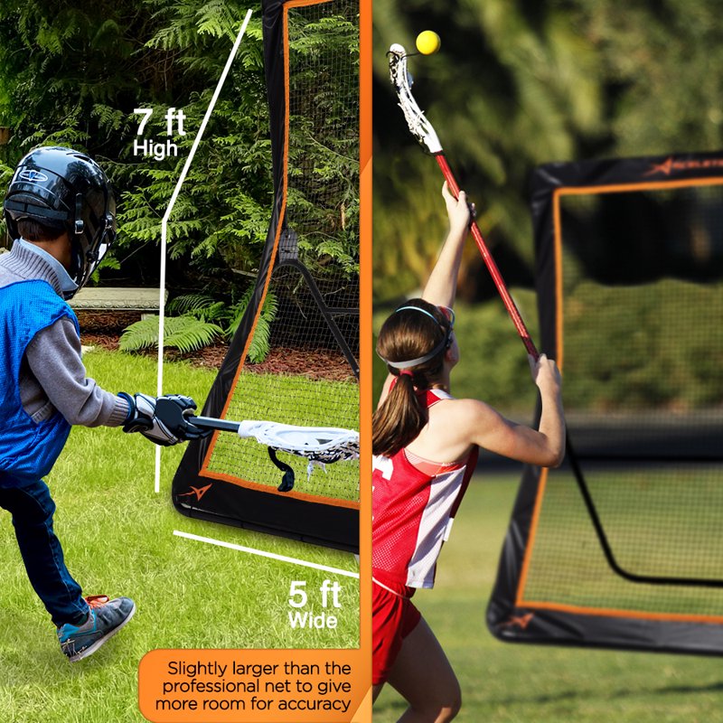 Lacrosse Rebounder Net 5x7 Feet Practice Pitchback Screen for Shooting & Catching