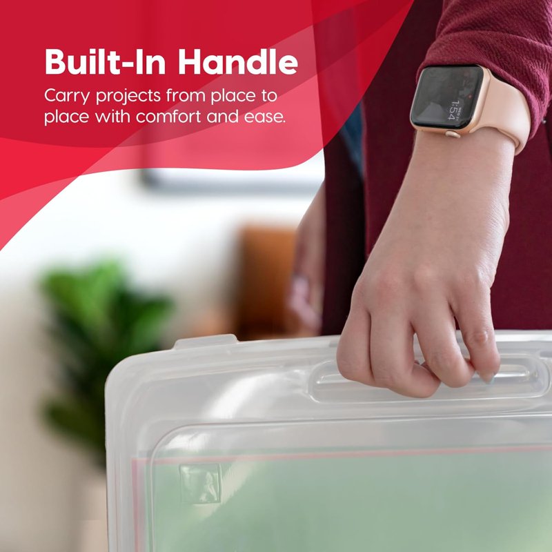 Plastic Portable Document Storage Case Set - Clear, Snap Lock, 8.5x11 Inches, Multiple Pack Sizes