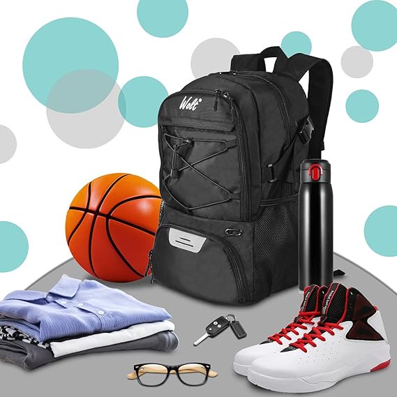 Basketball Backpack with Ventilated Shoe & Ball Compartments 34L Waterproof