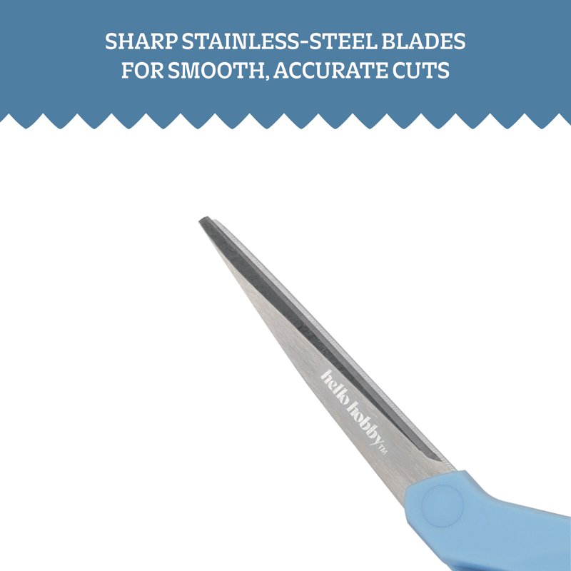 7-Inch Bent Scissors for Crafting and Sewing – Sharp Stainless Steel, Ergonomic Handle