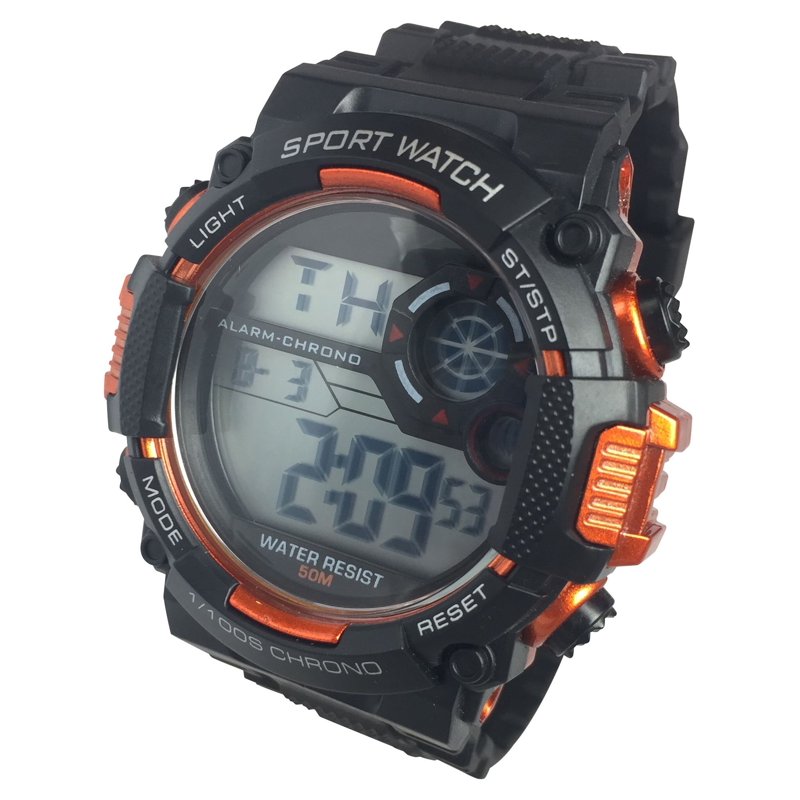 Digital Sport Wristwatch for Men with Water Resistance and Stopwatch