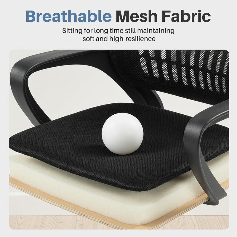 Ergonomic Mesh Office Chair with Lumbar Support, Adjustable Height, Breathable Back