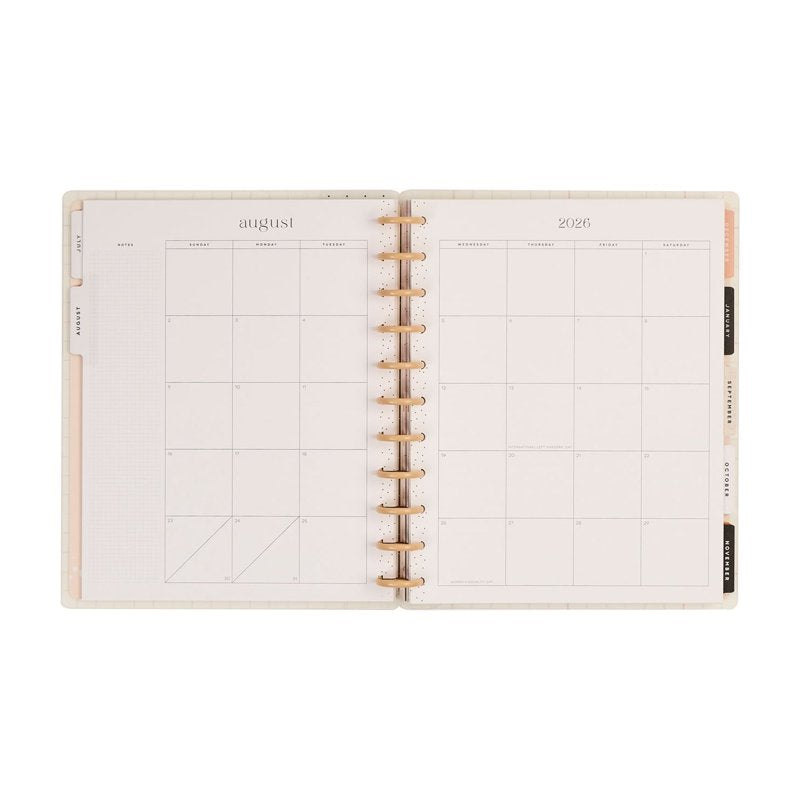 Big Teacher Planner Soft + Modern July 2026–June 2027 12-Month Disc Bound Organizer with Stickers