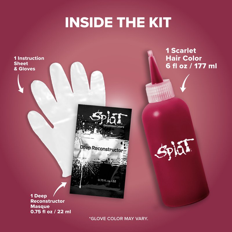 Semi-Permanent Hair Dye Kit for Vibrant Red & Bold Colors - Vegan, No Bleach Needed