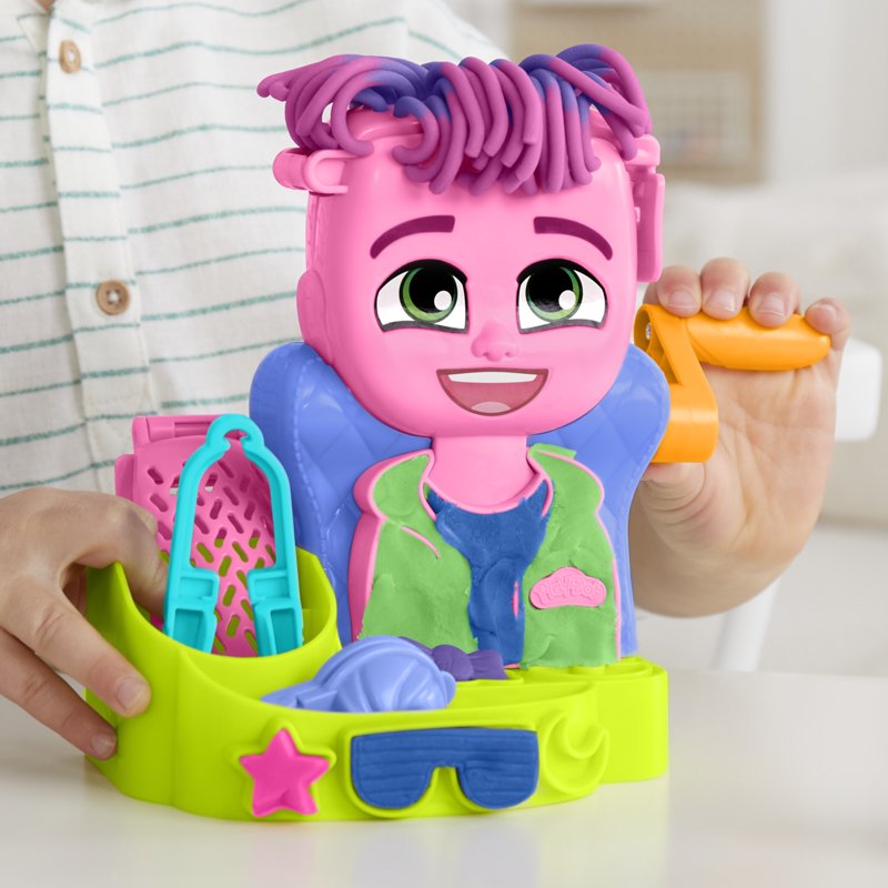 Play-Doh Hair Styling Salon Playset with 6 Cans for Kids Ages 3+