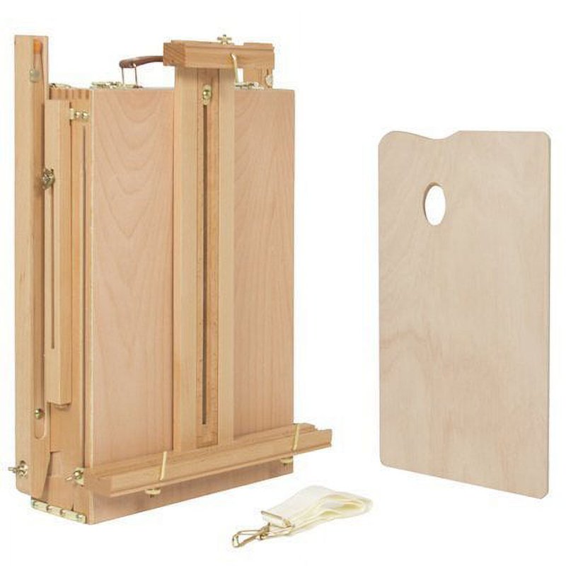 Portable Wooden Artist Easel with Carry Strap, Desktop & Tripod Style