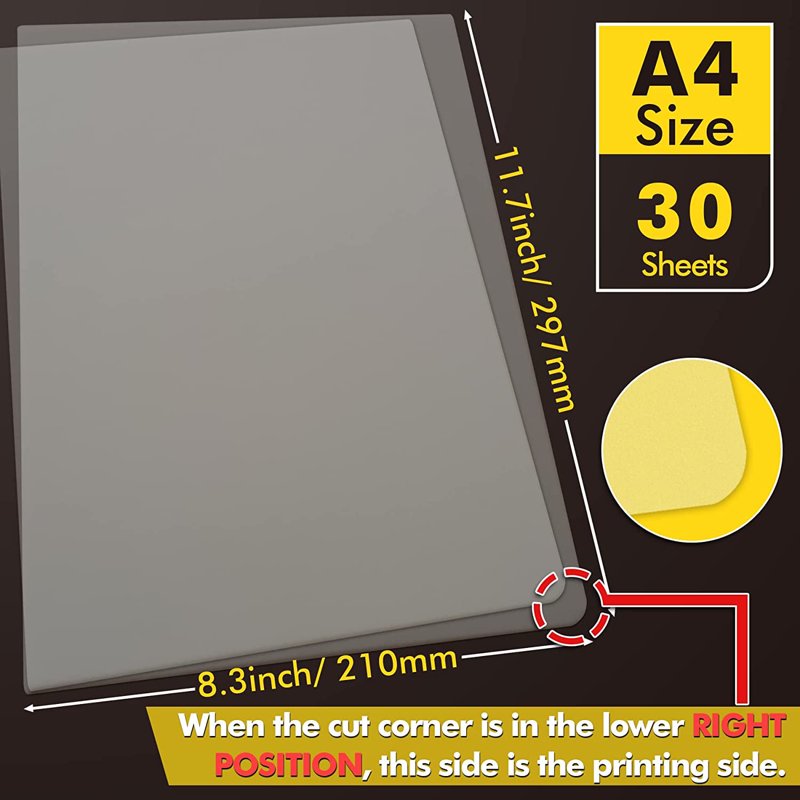 A-SUB DTF Film & Powder Set for Sublimation Printing - 2.2lb Powder & 30 A4 Sheets