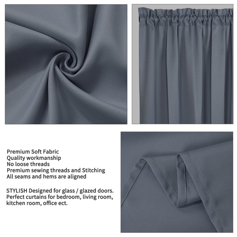Blackout Curtains for Sliding Doors - Room Darkening Drapes, 2-Pack