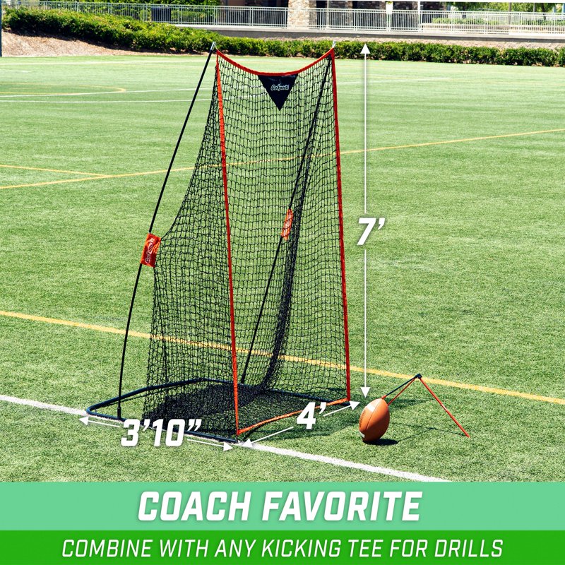 Football Kicking Net 7x4 ft Portable Training Target with Weighted Sand Bag