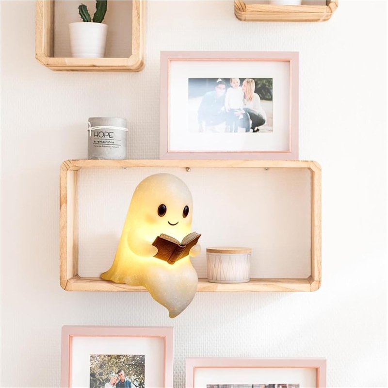 Halloween Ghost Night Light - Cute Indoor LED Figurine Lamp for Bedroom & Party Decor