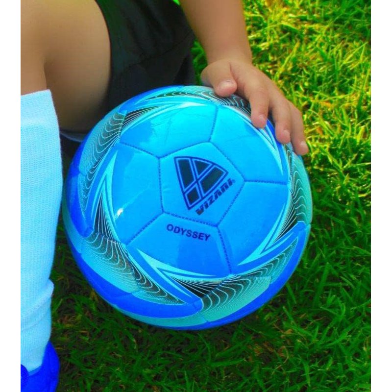 Vizari Odyssey Soccer Ball Size 3 4 5 – Blue, Durable for Indoor & Outdoor Play