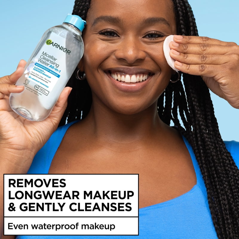 Micellar Cleansing Water Waterproof Makeup Remover Face Cleanser 13.5 fl oz
