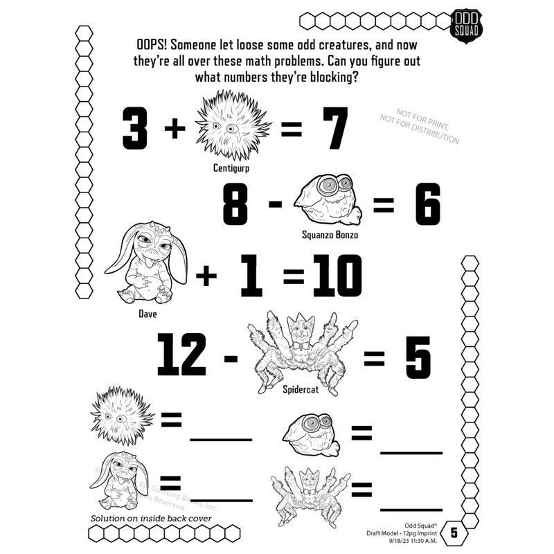 Kids Coloring Book - Odd Squad Imprint with 25 Pages for Art & Learning