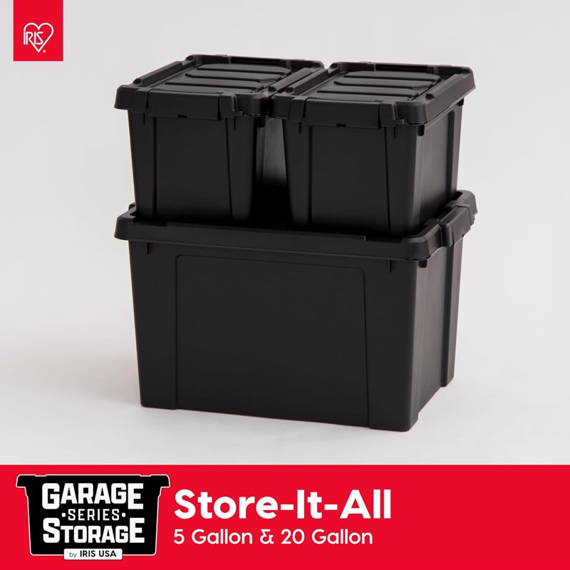 Heavy Duty Plastic Storage Bins with Lids - Secure Latching Totes for Garage, Kitchen, and Home Organization