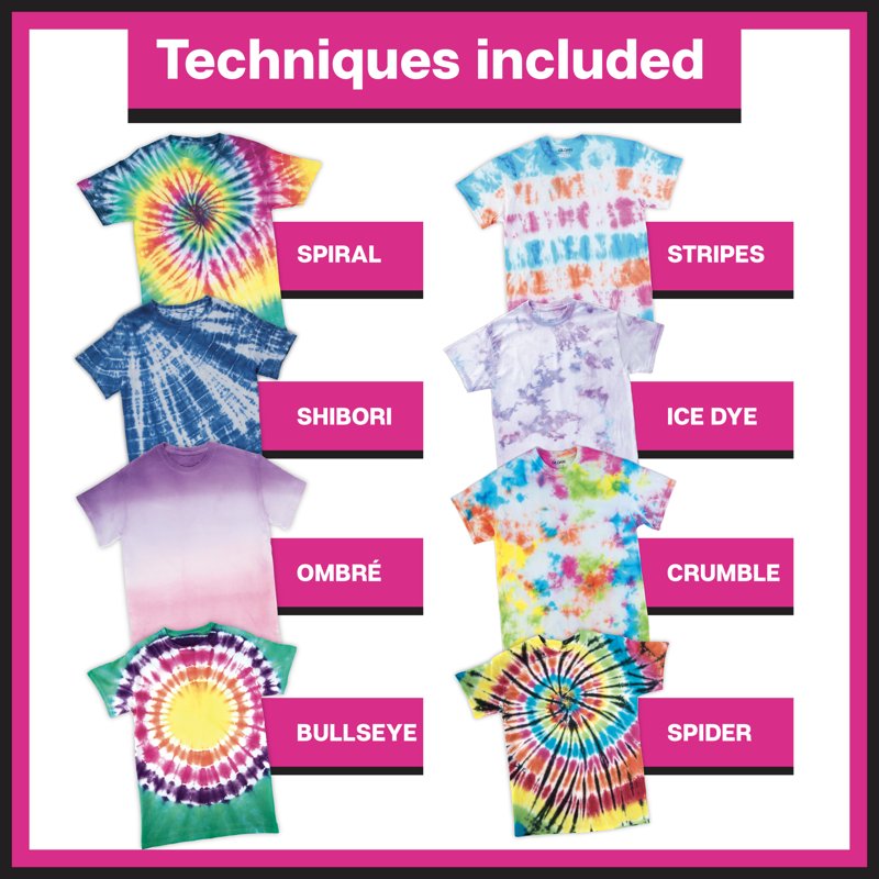 Tie-Dye Party Kit 123 Pieces for Kids & Groups - Vibrant Fabric Dye Set
