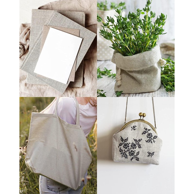 100% Linen Fabric Cloth - Solid Color Natural Textile for Sewing & Crafts