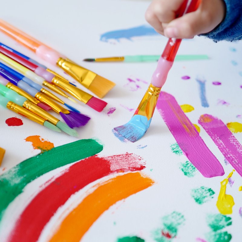 15-Piece Art Brush Set for Kids - Watercolors, Acrylics & Crafting