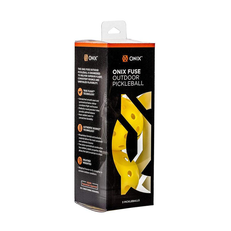 Onix Fuse G2 Pickleball Balls, 3 Pack – Variation: 3 Pack, Single