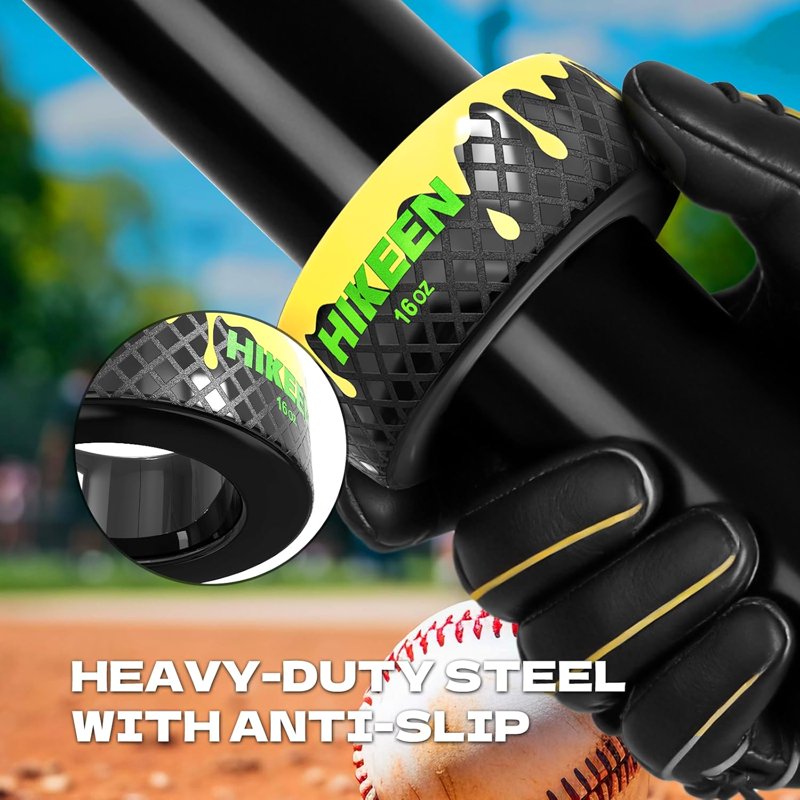 Baseball & Softball Bat Weights Set - 12oz & 16oz Swing Training Donuts