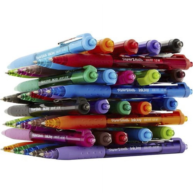 Ballpoint Pens 1mm Black Ink Retractable Pack of 36 - Office & School Supplies