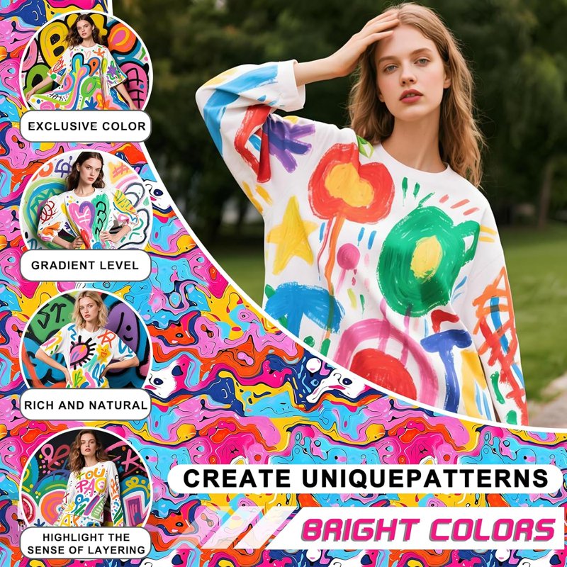 Creative Fabric Tie Dye Powder - Permanent & Washfast Colors for Clothing DIY