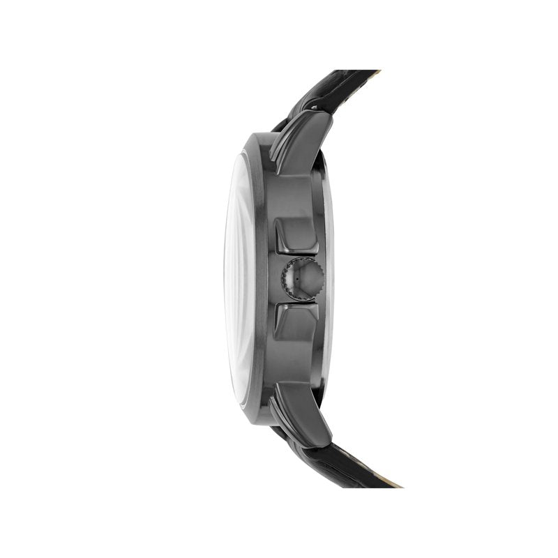 Men's 44mm Roman Skeleton Automatic Watch Black Gunmetal