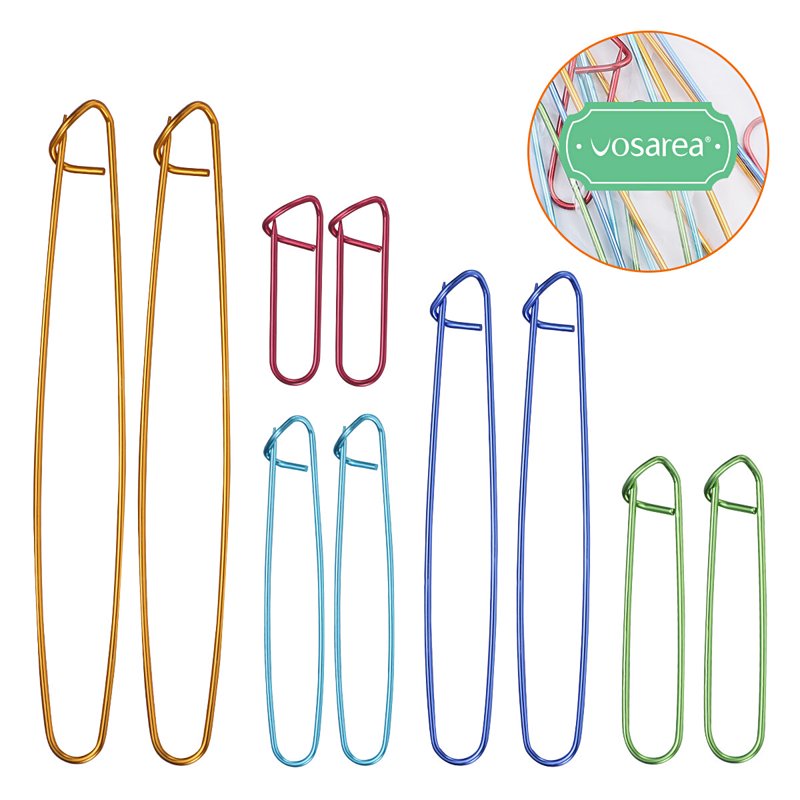Knitting Stitch Holders Set - 10pcs Aluminum Alloy Crochet & Knitting Accessories
