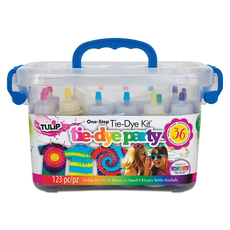 Tie-Dye Kit for Clothing and Fabrics - 12 Colors, 36 Projects, Easy One-Step Process