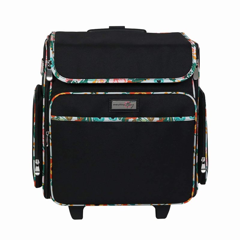 Foldable Rolling Scrapbook Case with Locking Handle, Large Capacity, Travel-Friendly