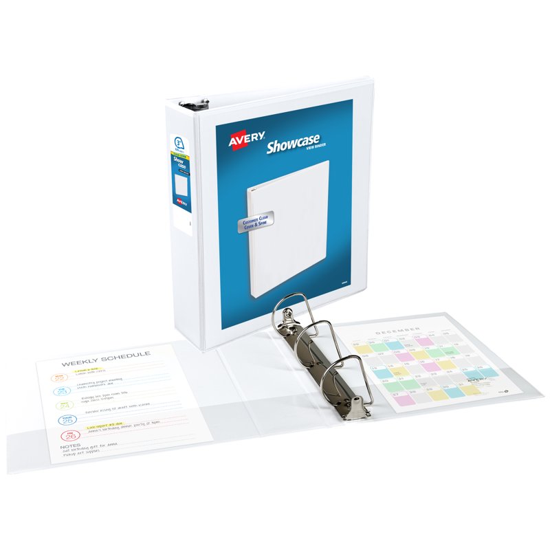 3-Inch Slant Ring View Binder - White, 635 Sheet Capacity, Light Use
