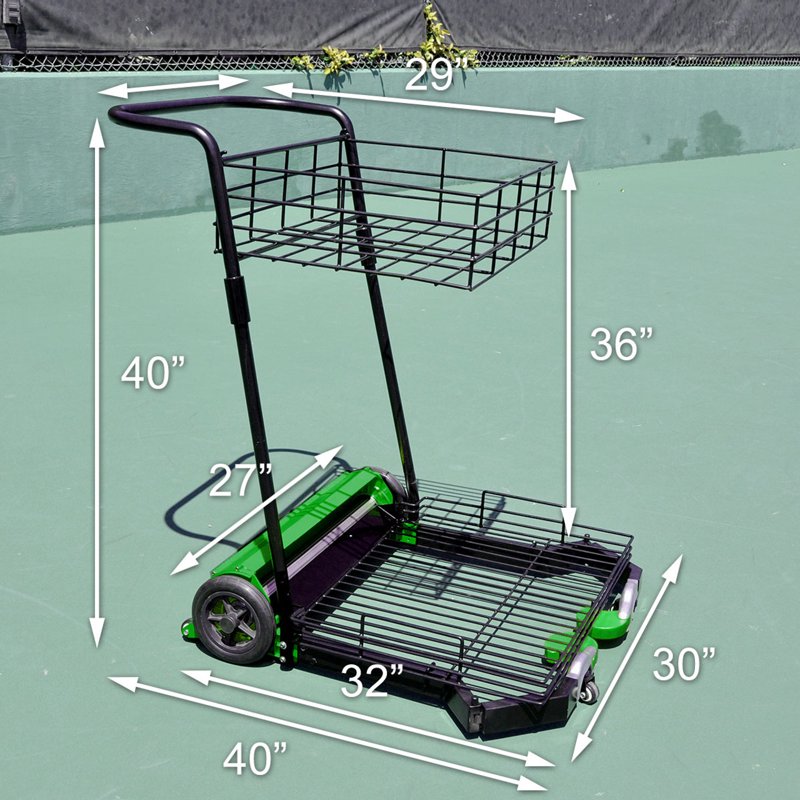 MultiMower Tennis Ball Collector and Teaching Cart - Easy Transport, Versatile Design