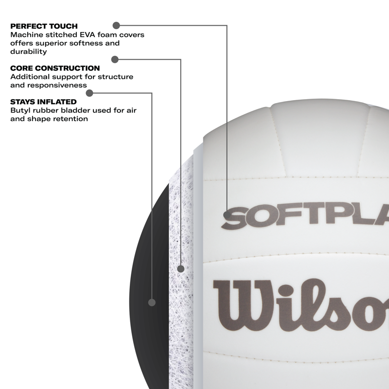 Wilson Softplay Recreational Volleyball - Official Size, Indoor & Outdoor