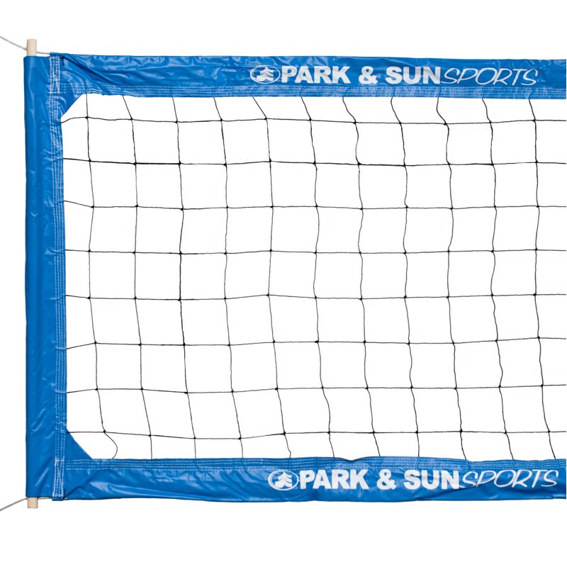 Semi-Permanent Volleyball Set with Telescopic Poles and Regulation Net - 39x32 ft