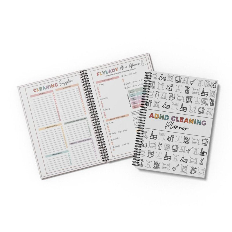Adult Cleaning Planner with Schedule & Checklist - Undated Household Chores Journal