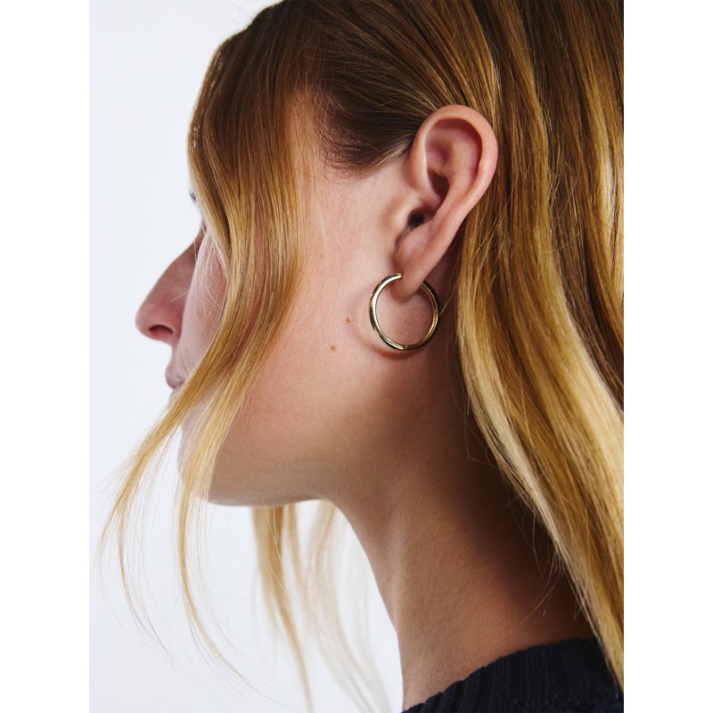 Women's Gold and Silver Hoop Earring Set - Demi-Fine 14K Plated Duo Pairs