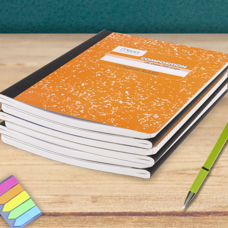 Color Composition Notebooks 7.5 x 9.75 Inches, College Ruled, 100 Sheets, 6-Pack