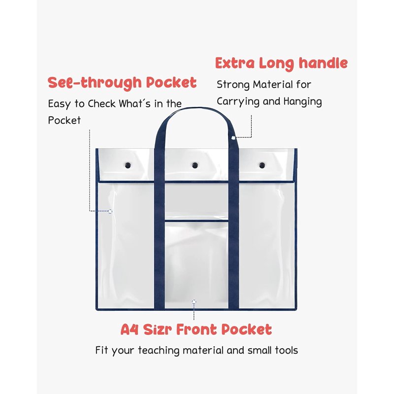 Large Poster Storage Bag Set - 2 Pack Art Portfolio Organizer for Classroom & Art Supplies