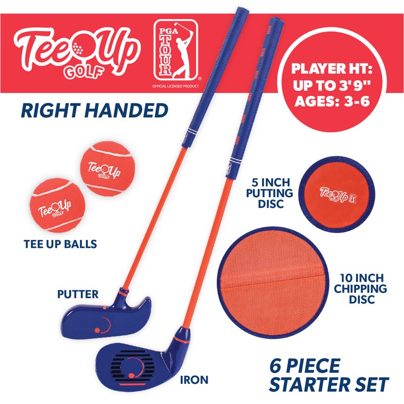Kids Golf Starter Set with Clubs Balls & Disks - Perfect for Ages 3-6