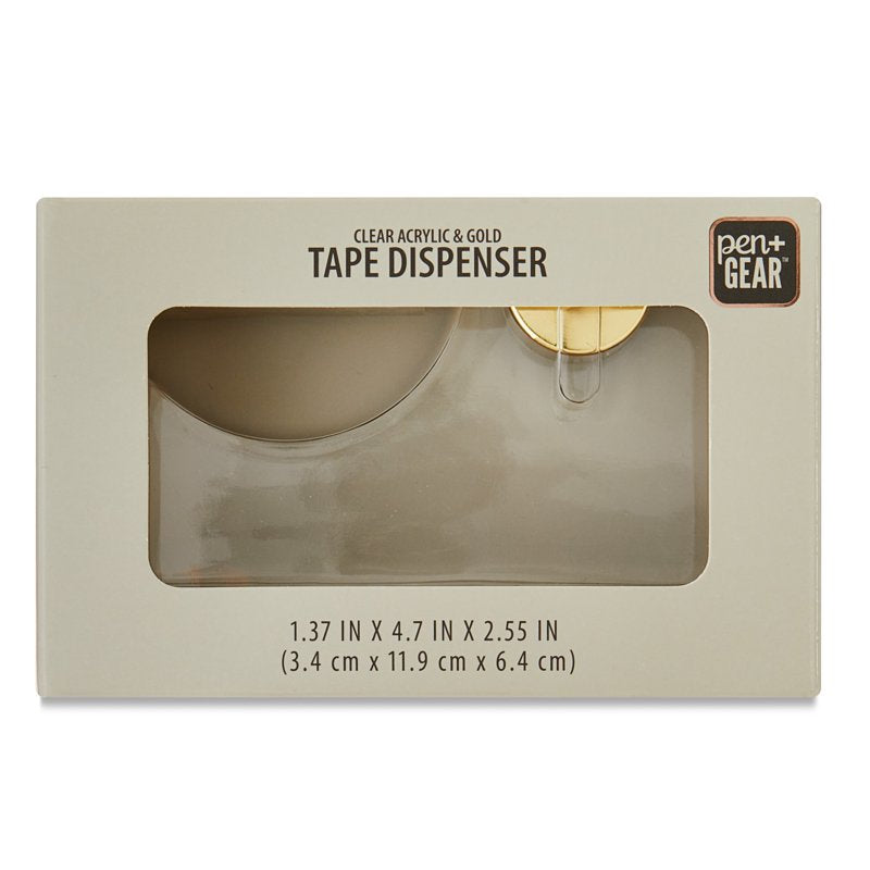 Gold Tape Dispenser Acrylic Desk Organizer Office Supplies