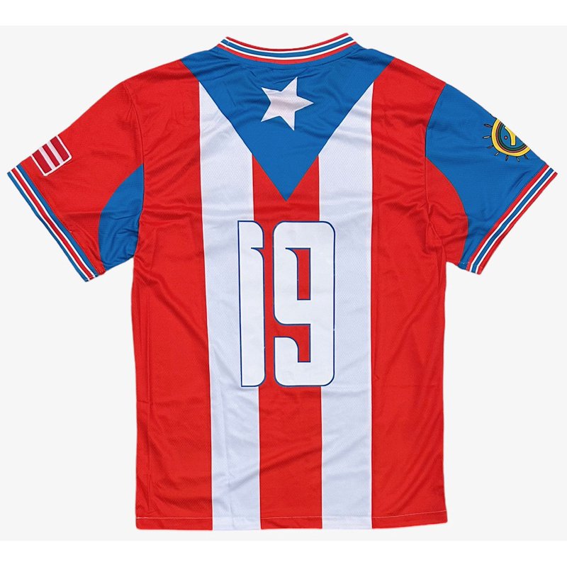 Headgear Puerto Rico 1990 Retro Soccer Jersey for Men - Multicolor XL