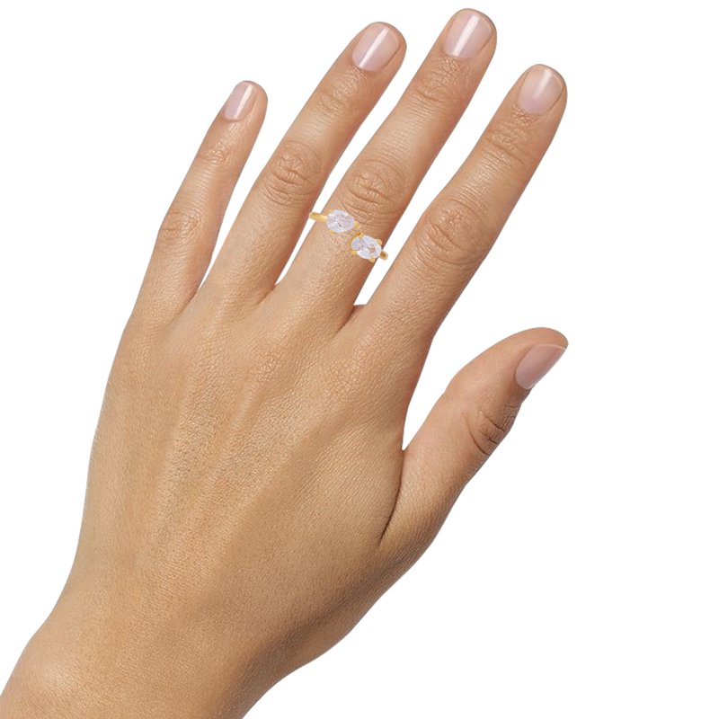 Women's Gold Tone Cubic Zirconia Fashion Ring Size 7 - Elegant Jewelry